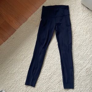 Lululemon Pants Leggings all the right places Pockets Navy 4